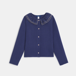 سترة مبطّنة بياقة مكشكشة،...